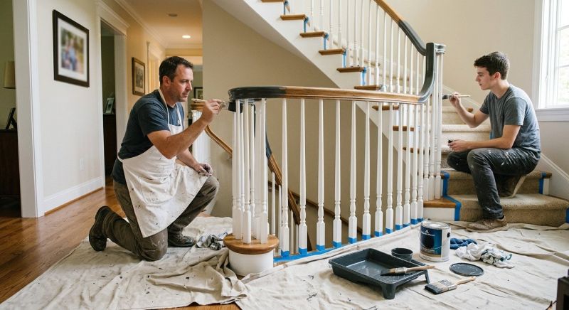 Chair Rail Painting in Waco, TX