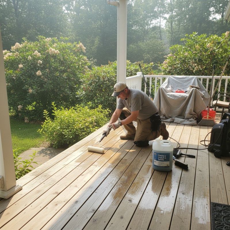 Local Wood Deck Stripping pros at work